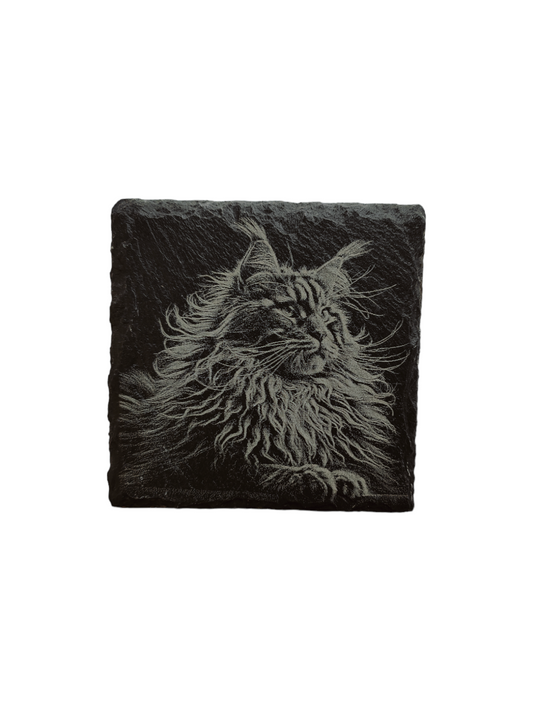 Maine Coon slate coaster